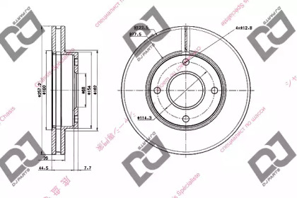 Тормозной диск DJ PARTS BD1970